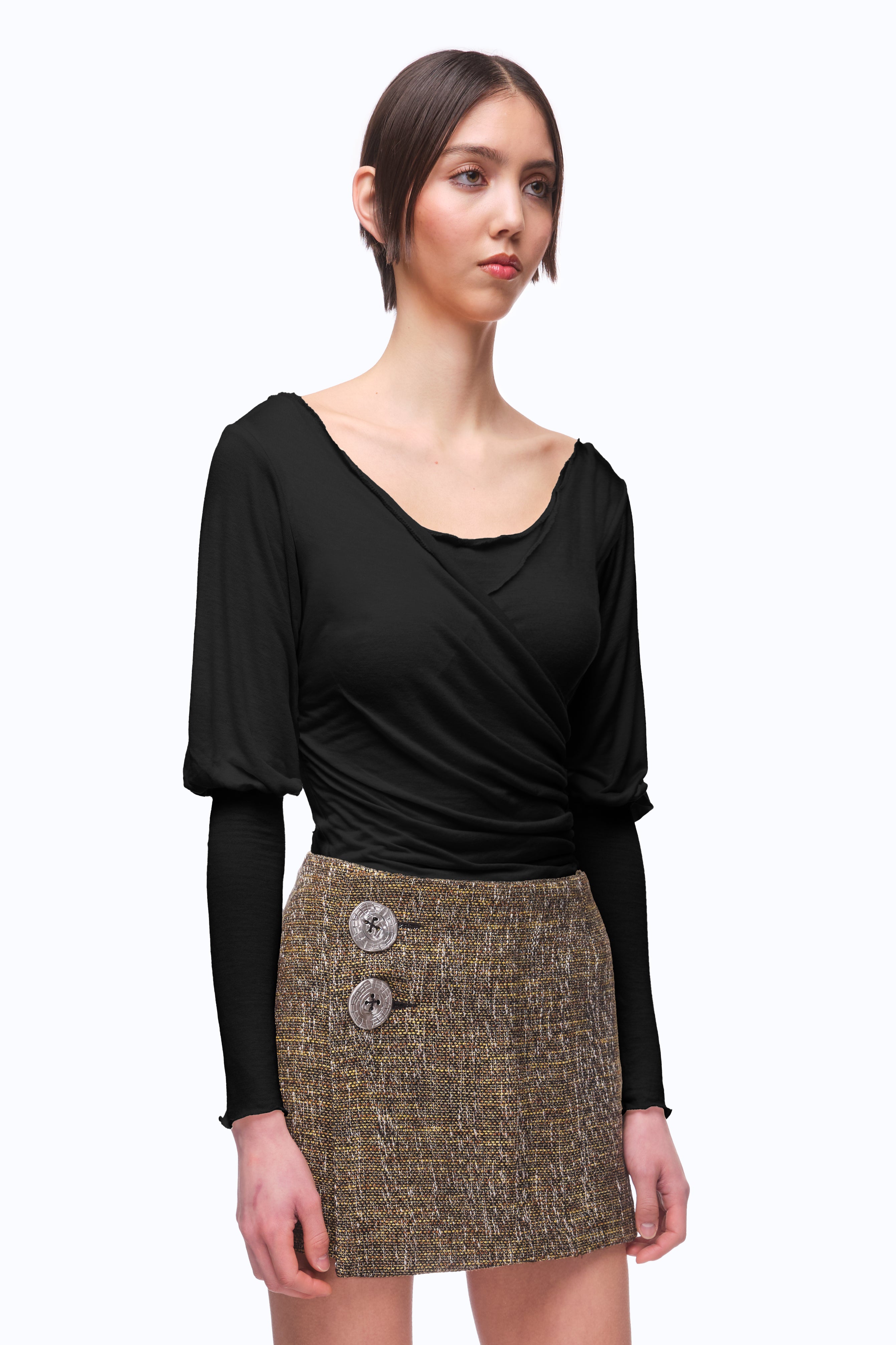 The Cleves Top - BLACK (MADE TO ORDER)