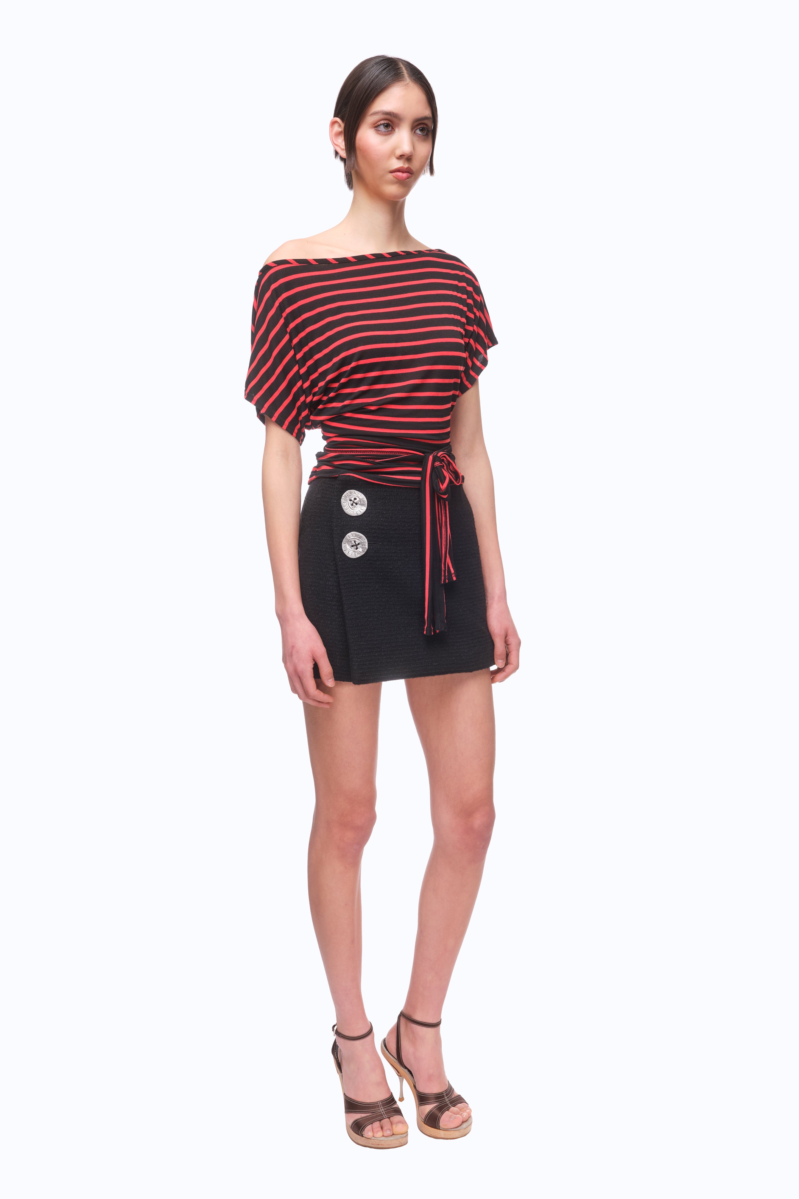 Gaia Mini Skirt - OBSIDIAN BOUCLÉ