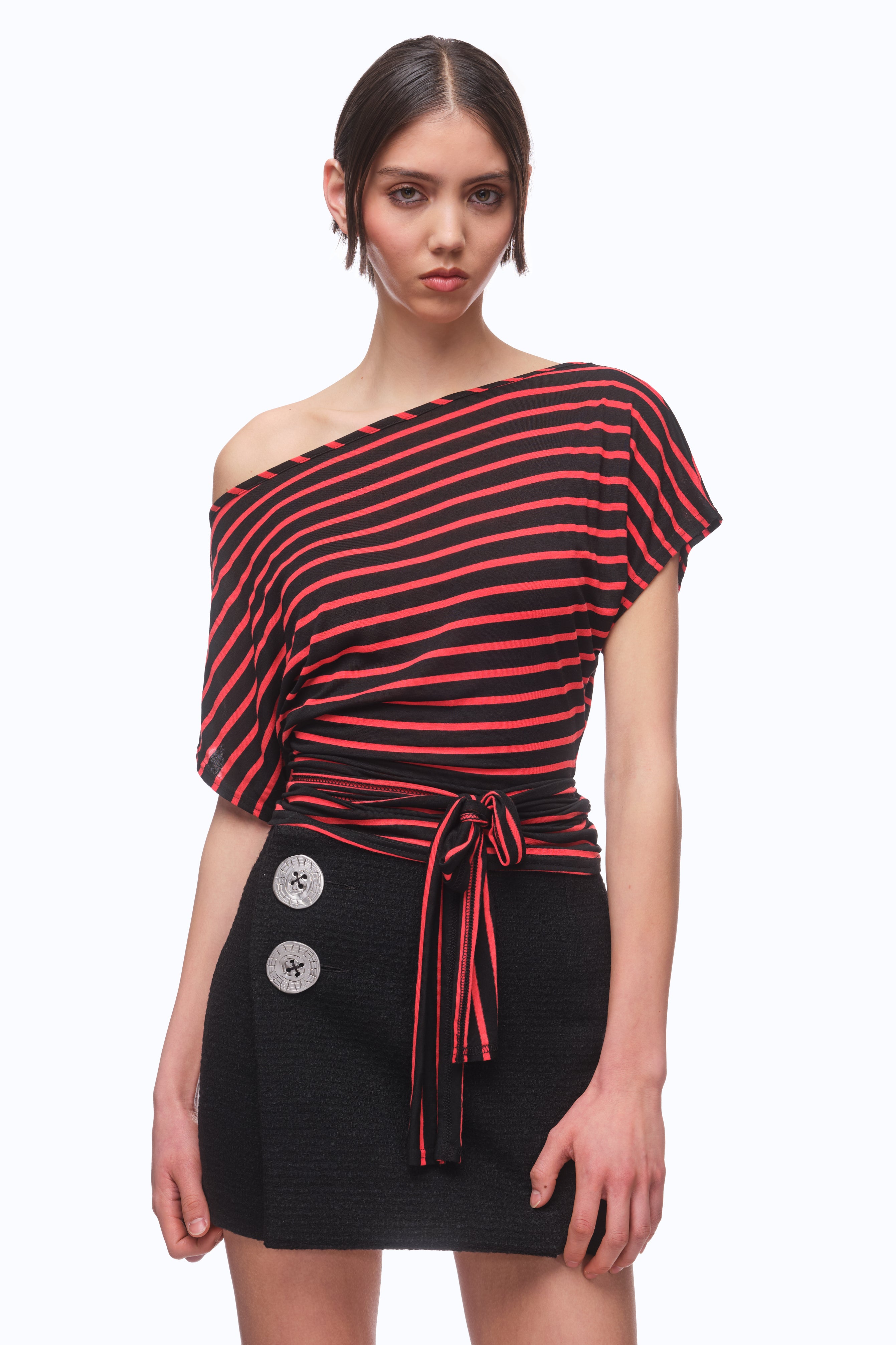 Gaia Mini Skirt - OBSIDIAN BOUCLÉ