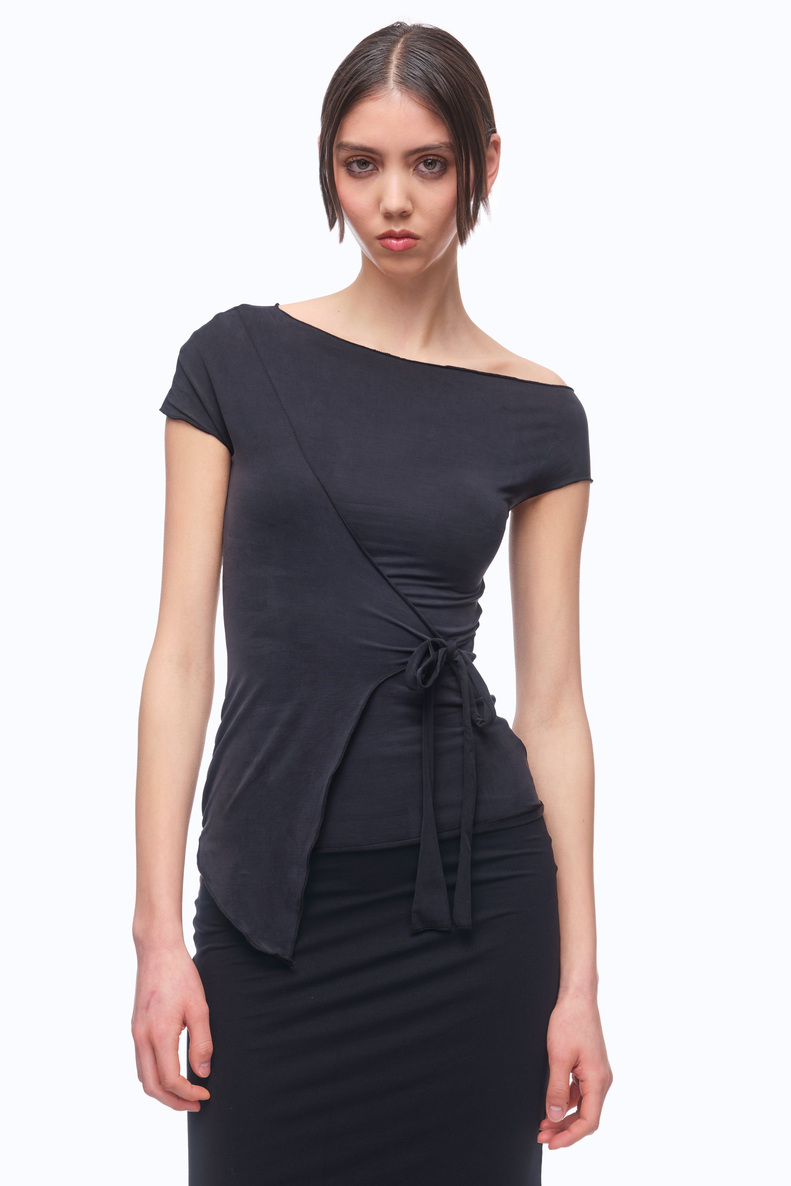 Wrapped Up Top - BLACK