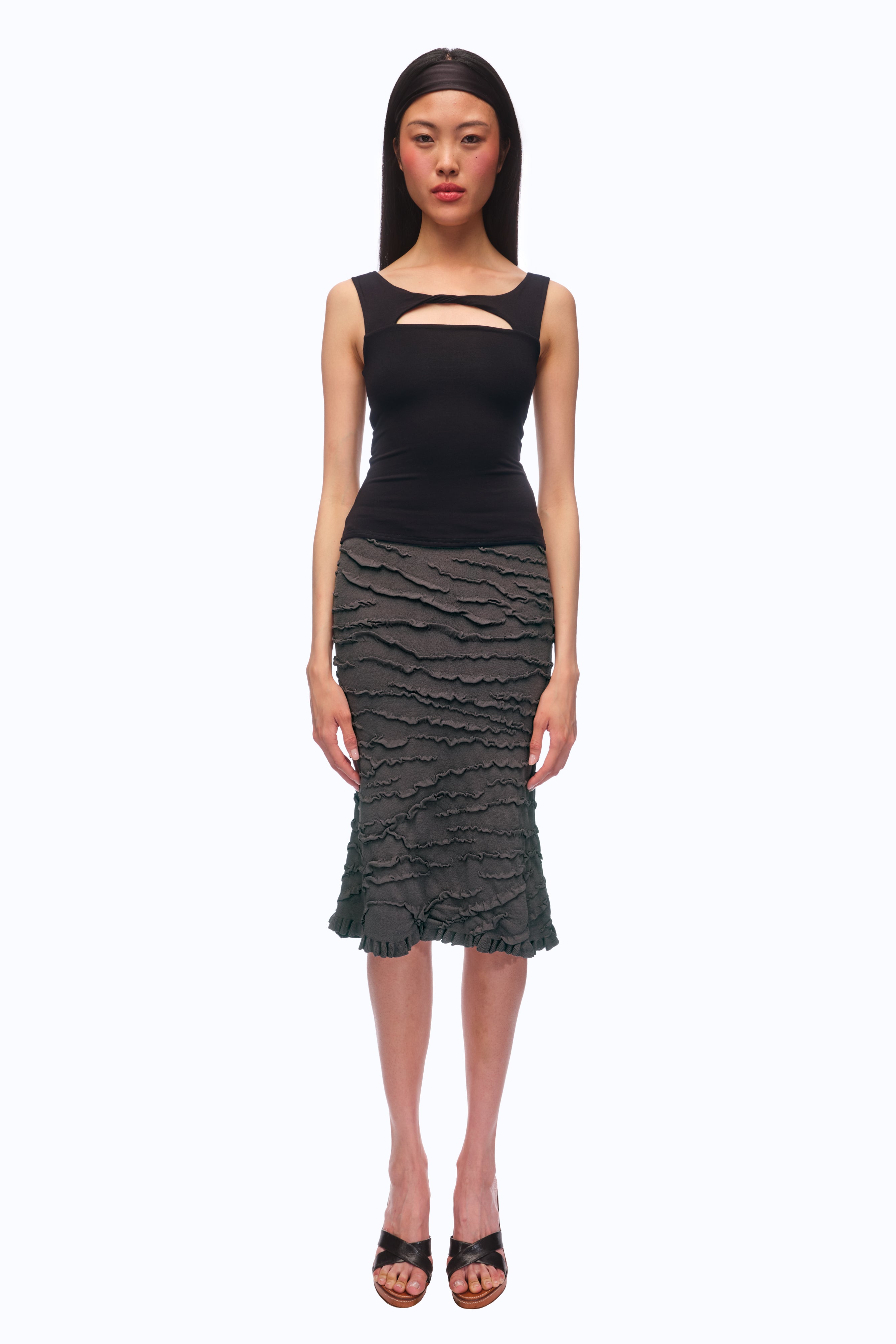 Vesuvius Skirt - Charcoal (PRE-ORDER)