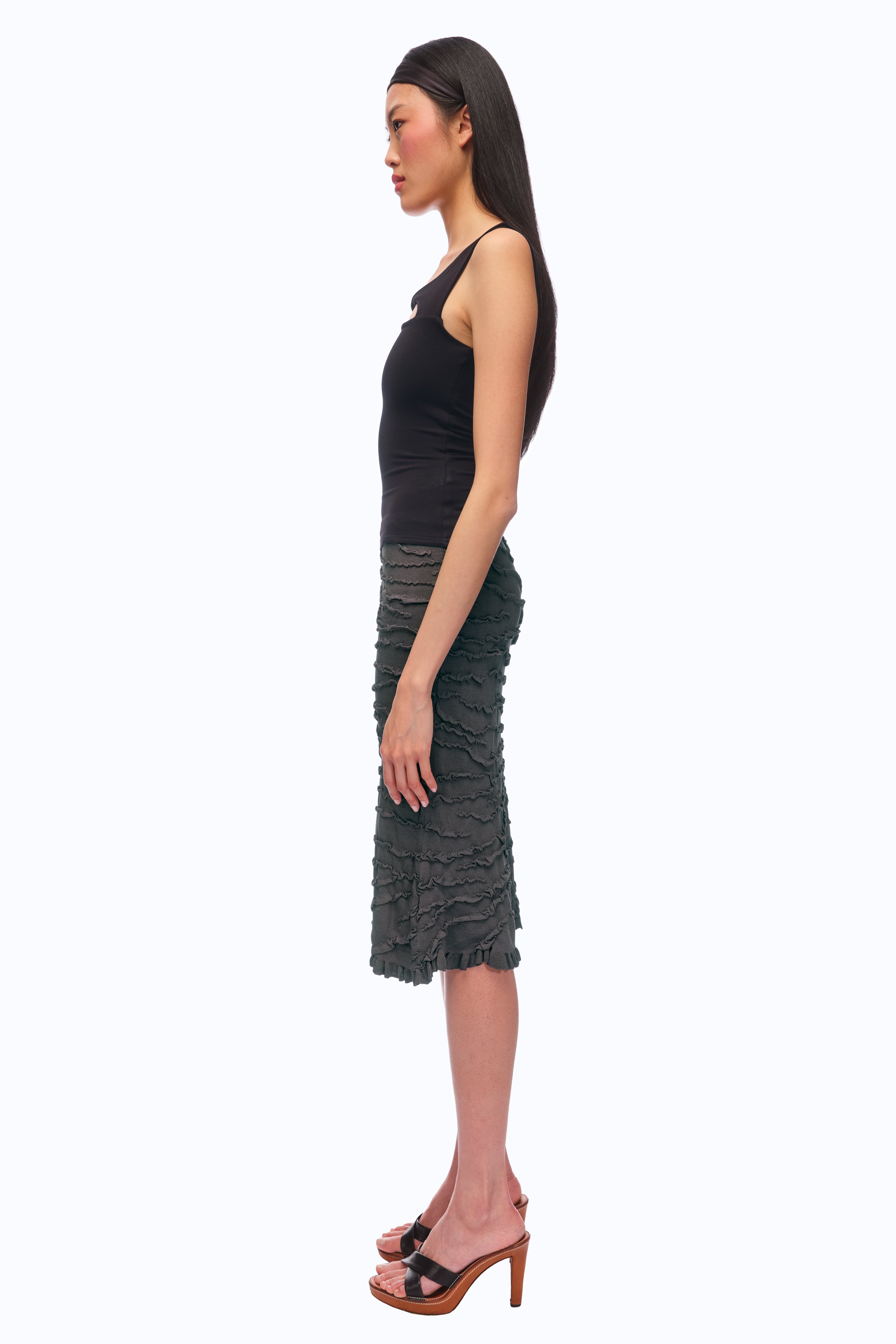Vesuvius Skirt - Charcoal (PRE-ORDER)