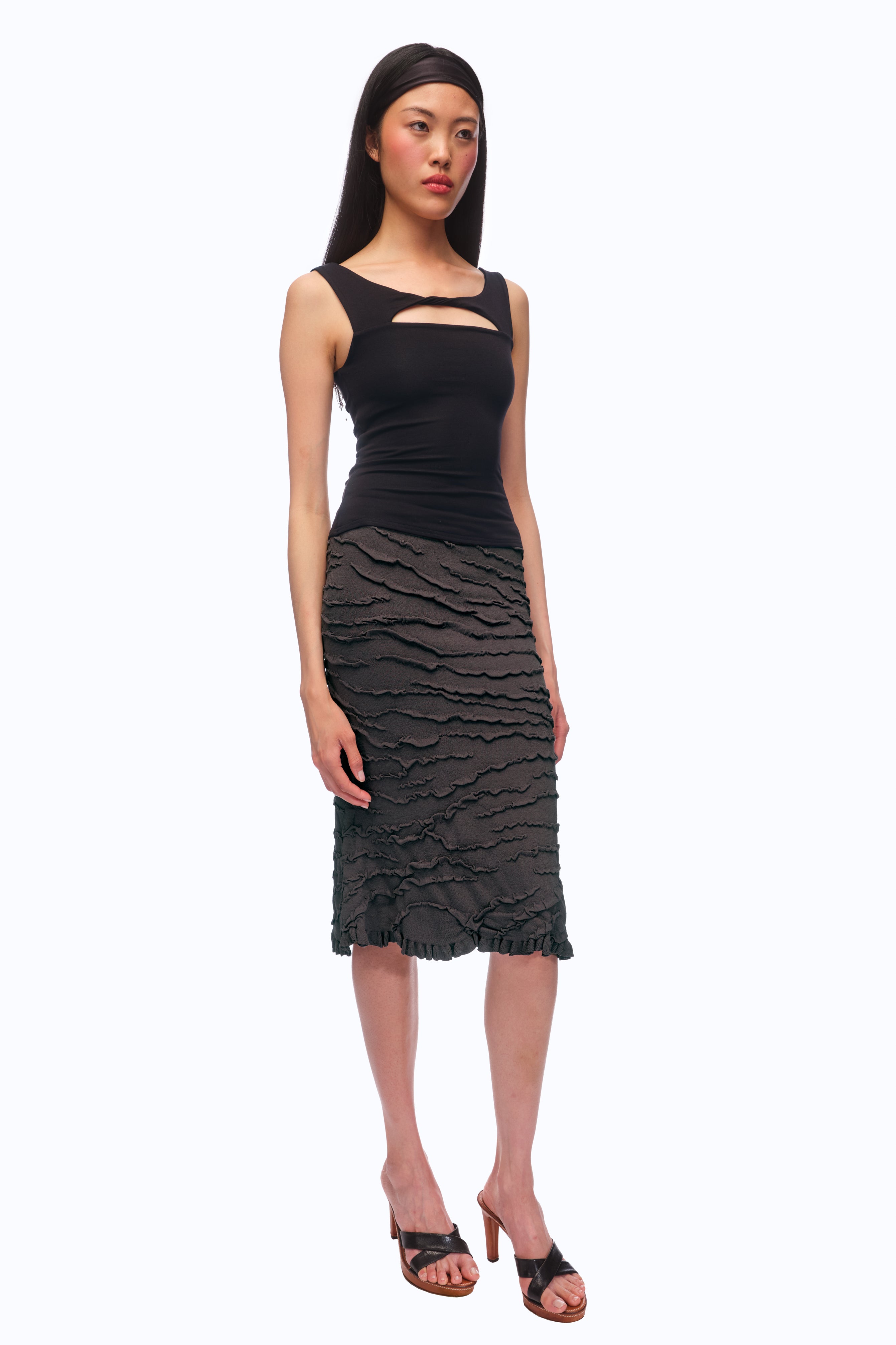 Vesuvius Skirt - Charcoal (PRE-ORDER)