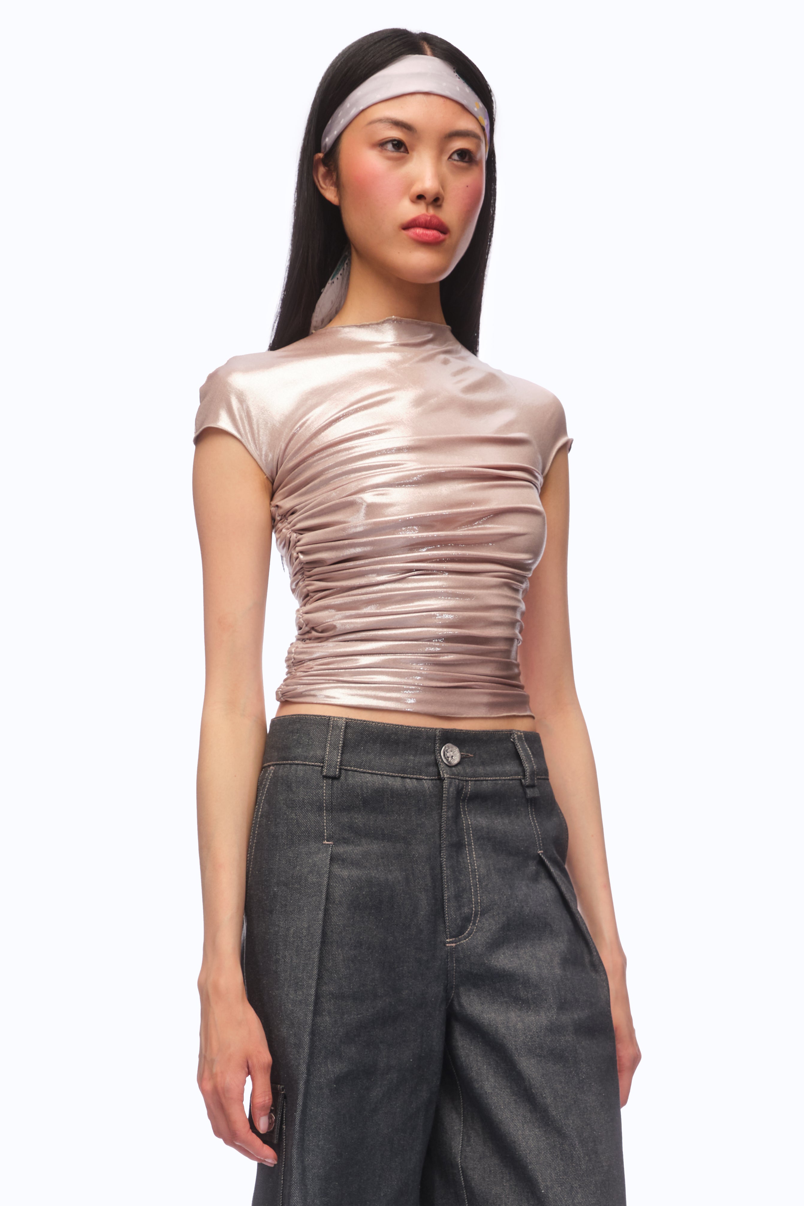 The Morena Top Wet -  CHAMPAGNE (MADE TO ORDER)