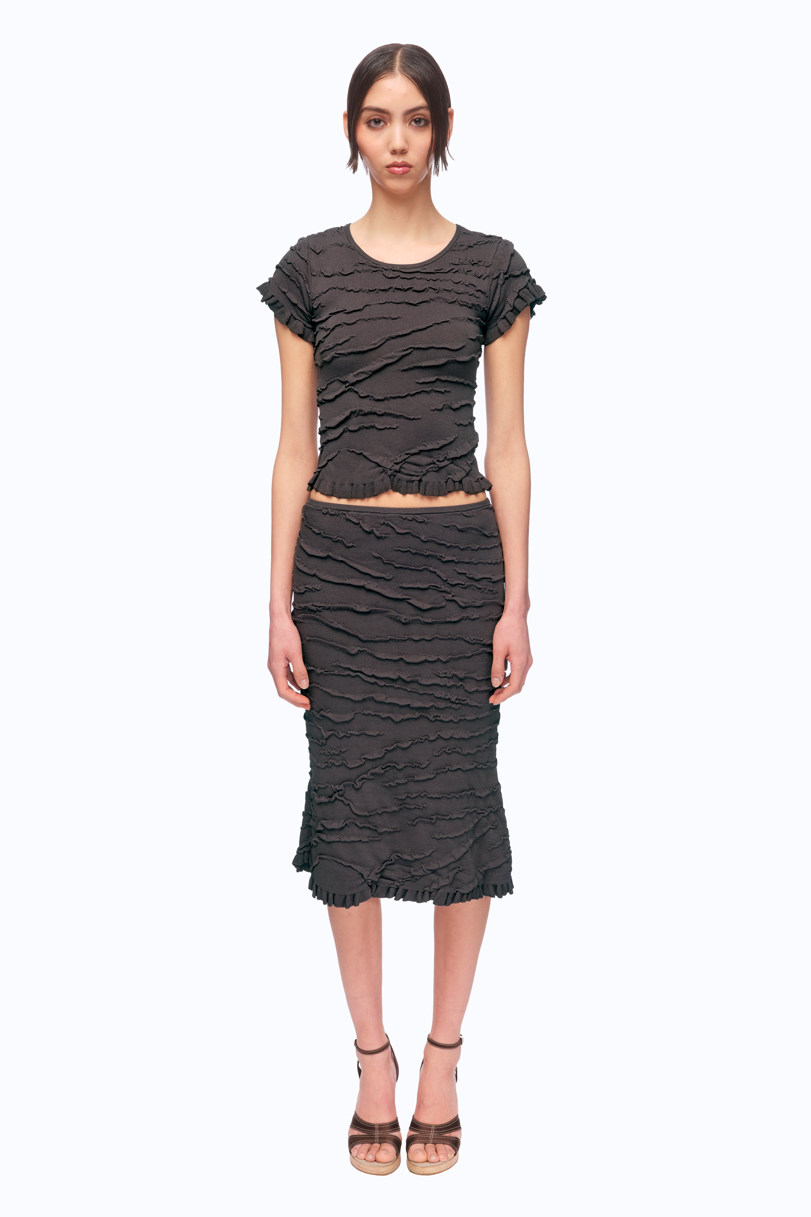Vesuvius Skirt - Charcoal (PRE-ORDER)