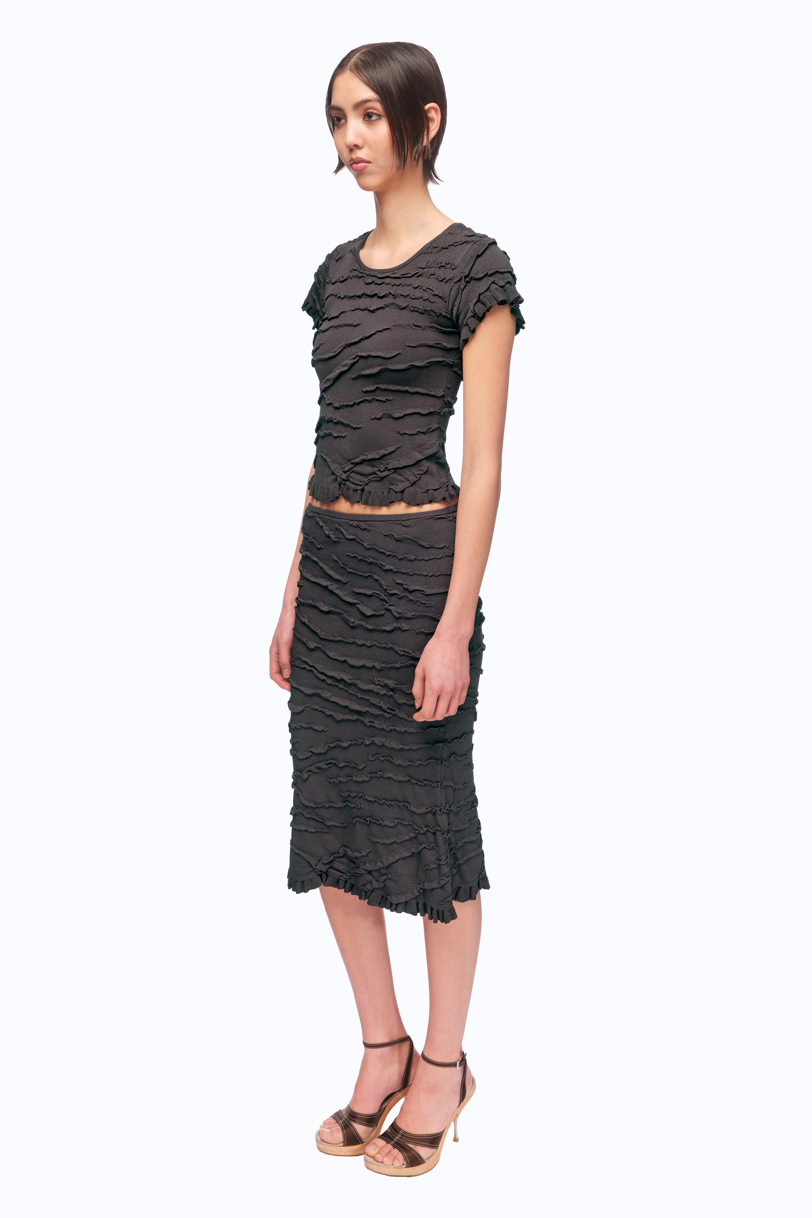 Vesuvius Skirt - Charcoal (PRE-ORDER)