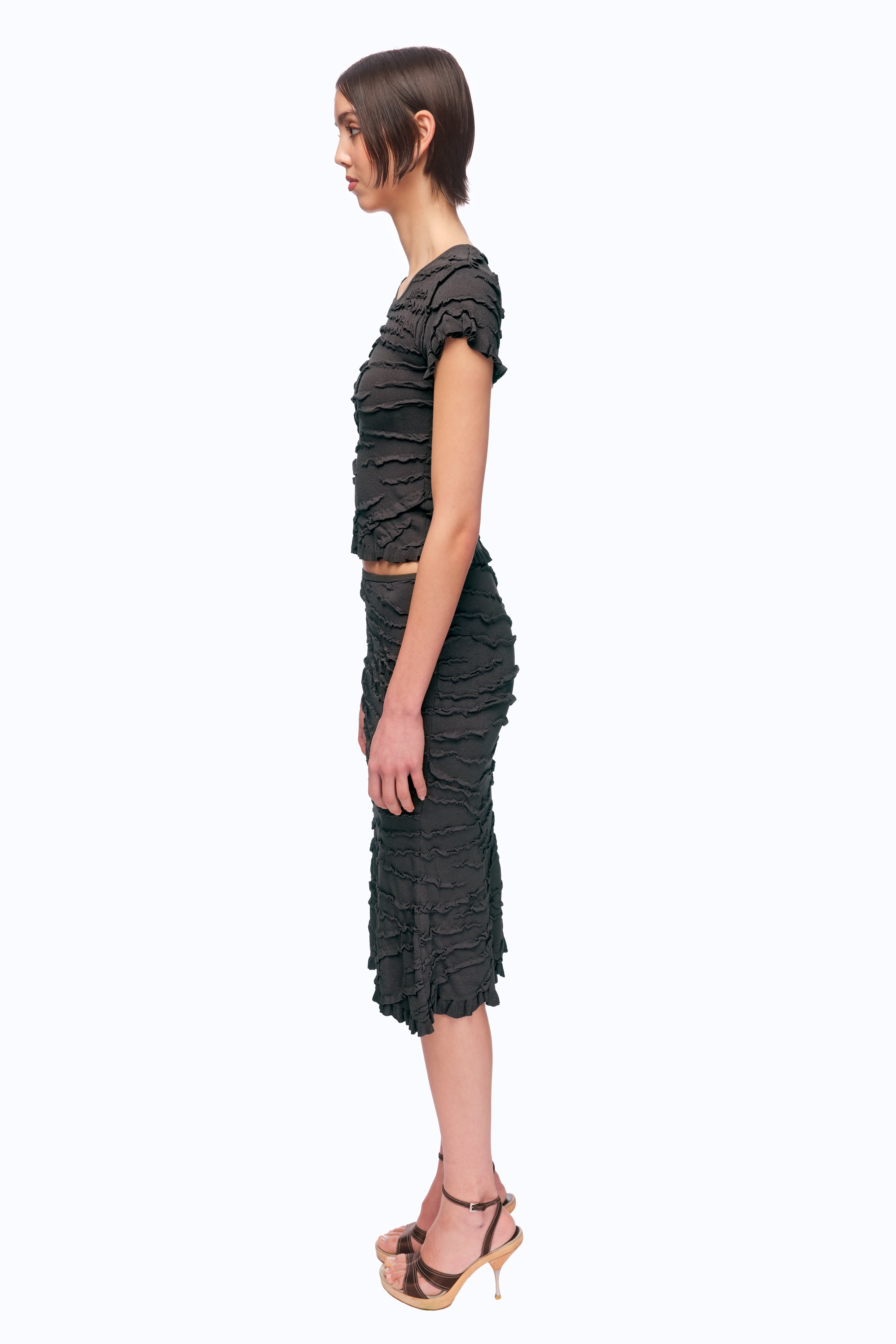 Vesuvius Skirt - Charcoal (PRE-ORDER)