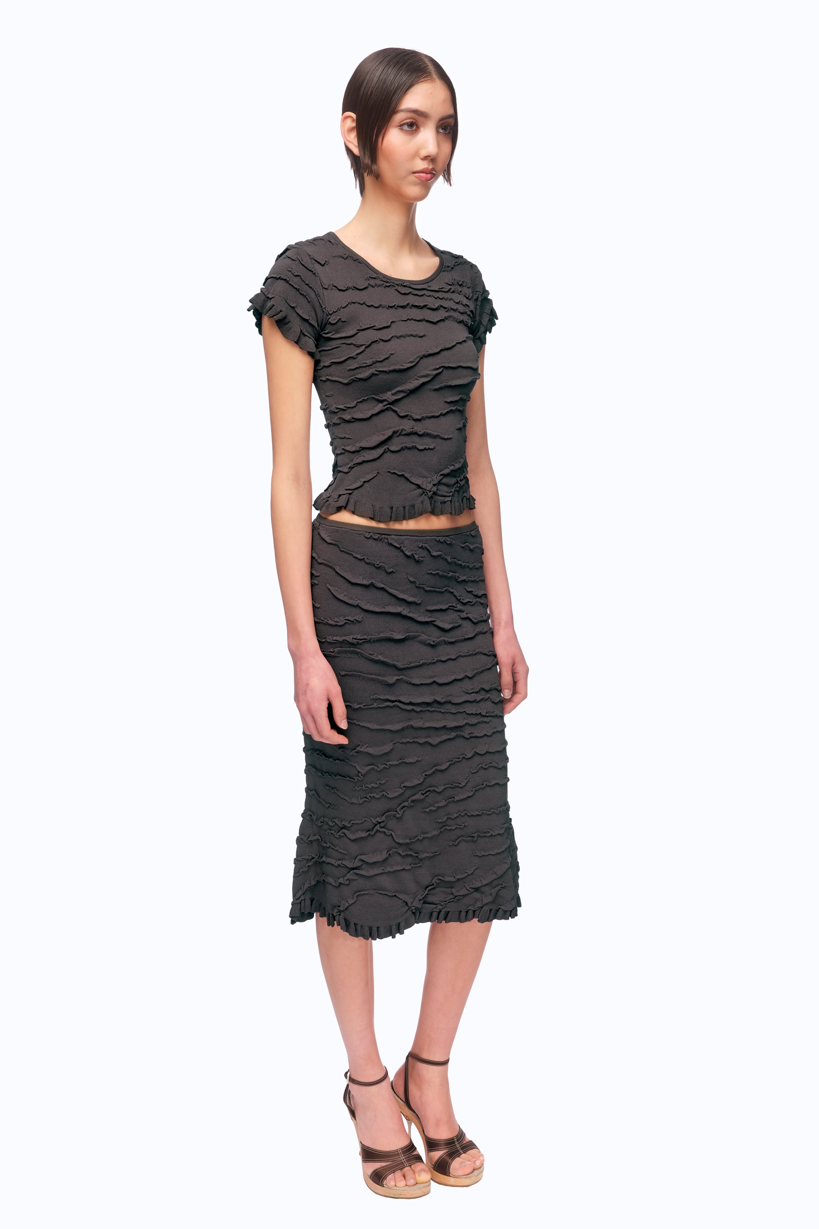 Vesuvius Skirt - Charcoal (PRE-ORDER)