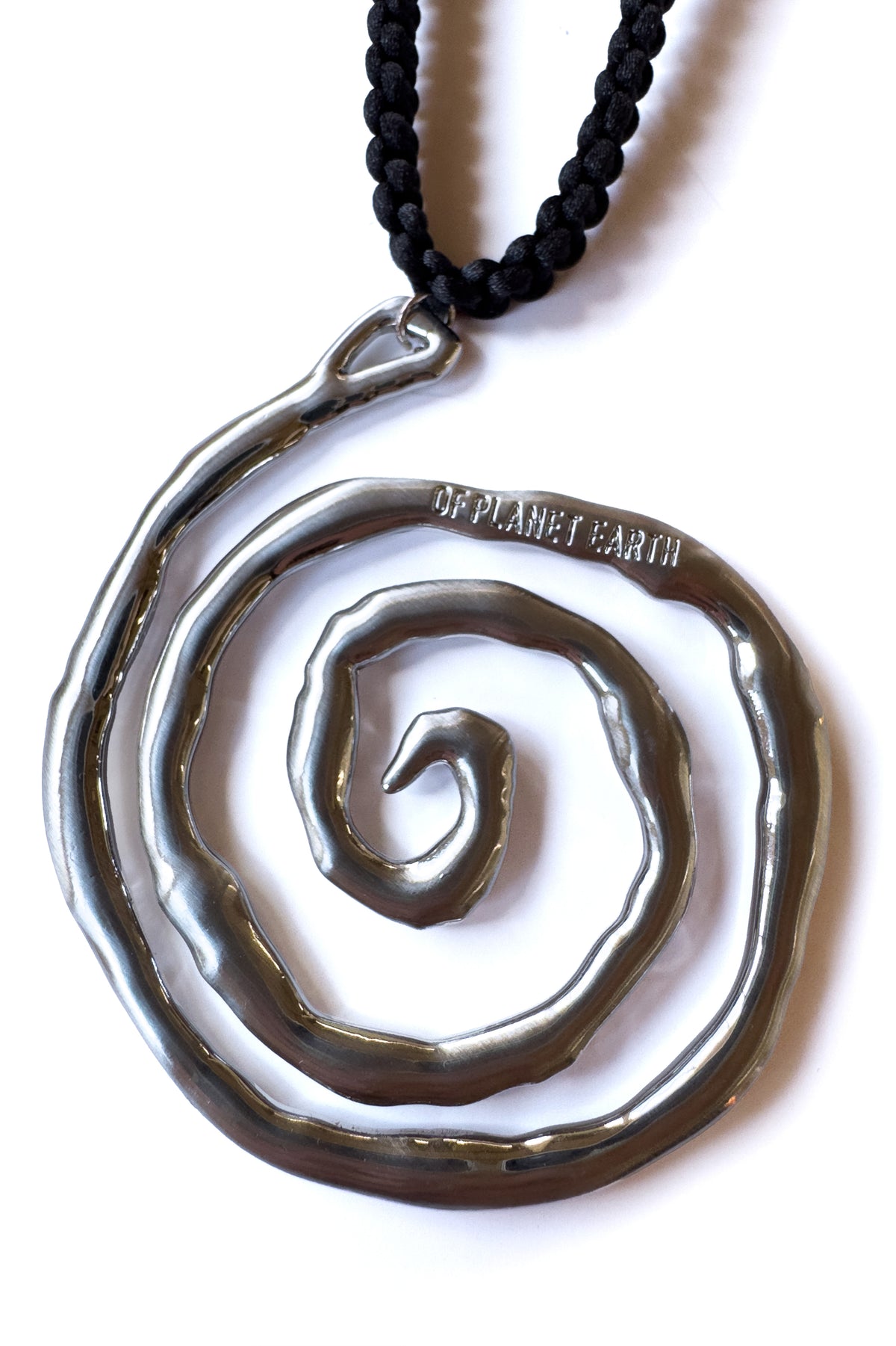 Swirl Necklace - BLACK/SILVER