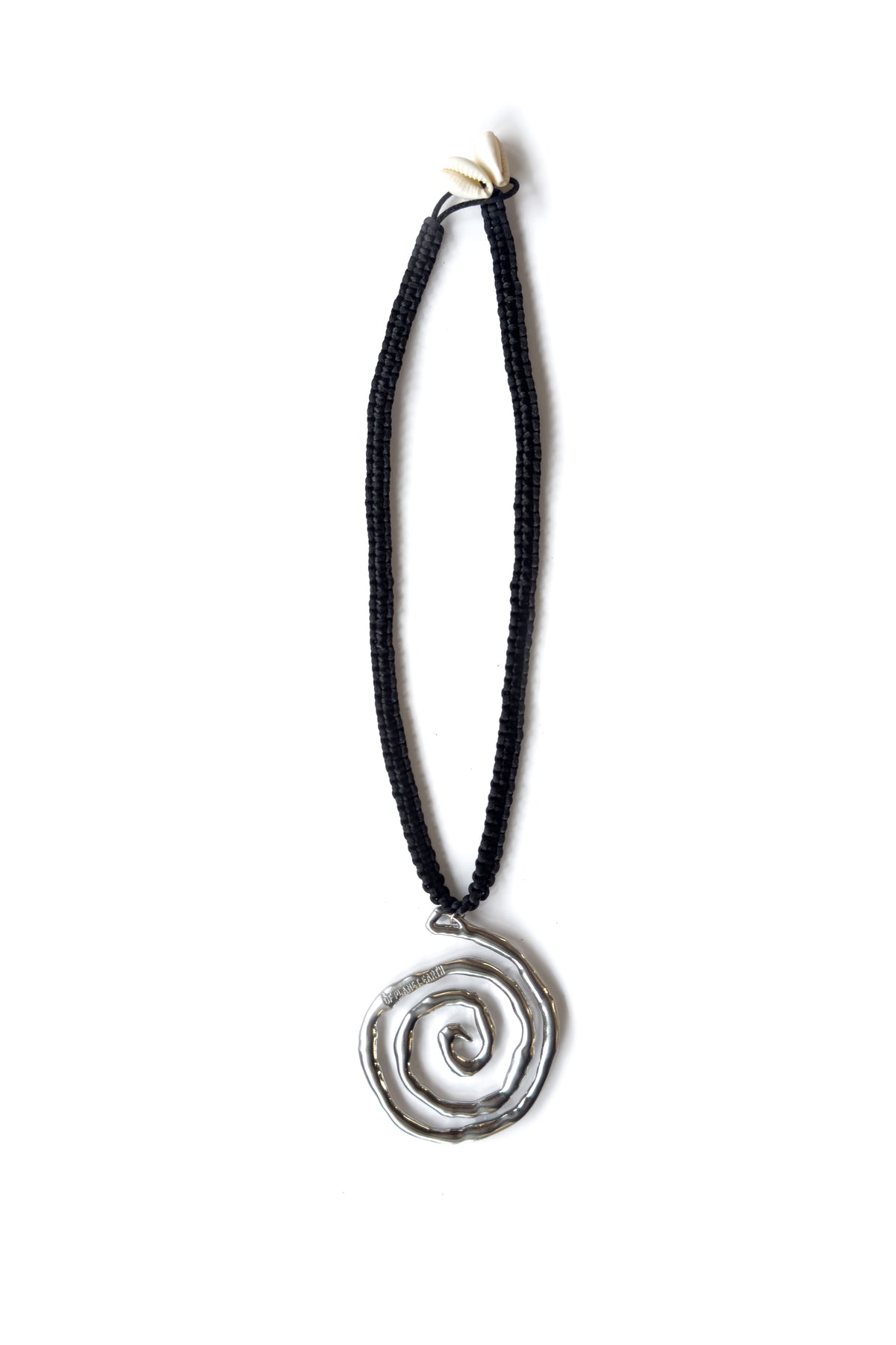 Swirl Necklace - BLACK/SILVER