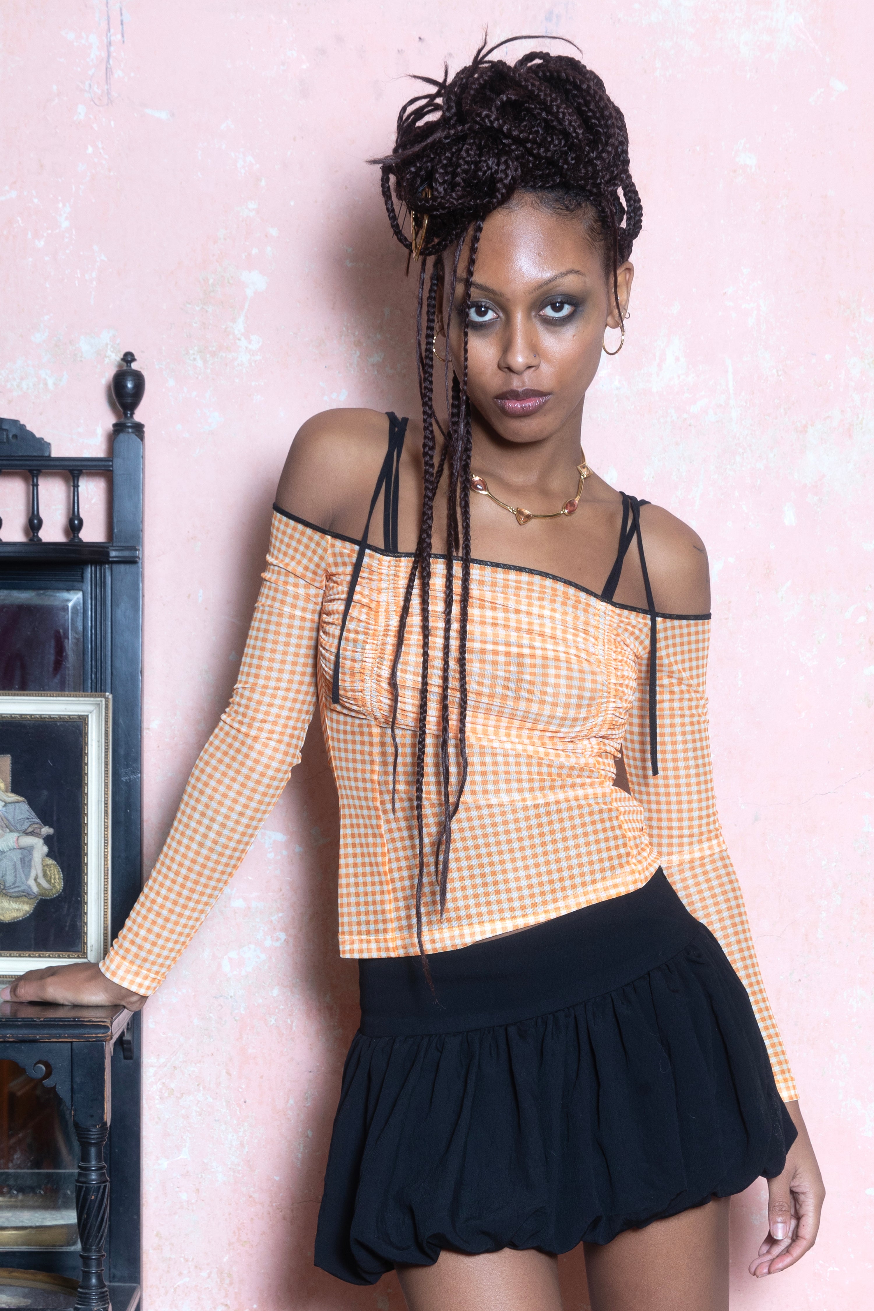 Muki Top - Sunset Gingham